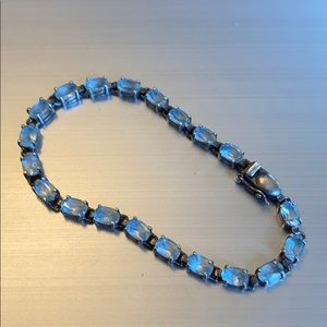 Blue topaz tennis bracelet